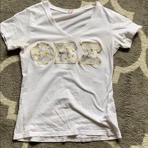 Marble letter Phi Sigma t-shirt